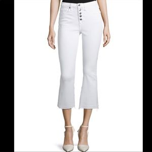 Veronica Beard Carolyn baby boot jeans with fray